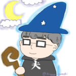 a drawing of my husband who is wearing like a sorcerer