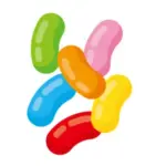 An illustration of colorful jelly beans