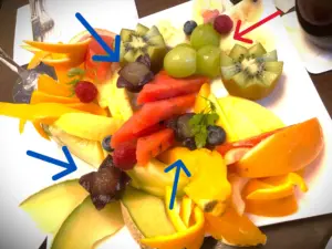 A photo of assorted fruits at Sembikiya, Tokyo