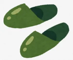 室内ではくスリッパのイラスト