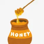 ハチミツとハニーディッパーのイラスト