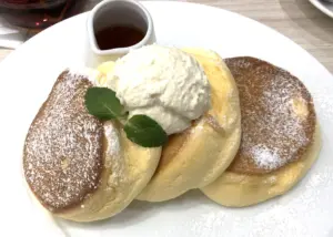 a photo of fluffy Japanese pancakes