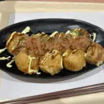 A photo of takoyaki, that is famous food in Osaka, Japan