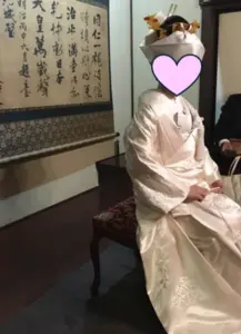 神前結婚式での白無垢の写真