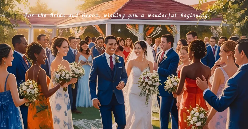 AIによる国際結婚夫婦の結婚式イメージ図