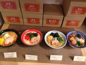 Food samples of ramen in mini size
