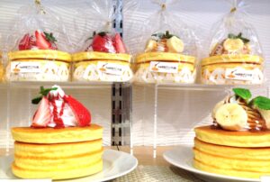 Pancake shaped containers sold in Japan